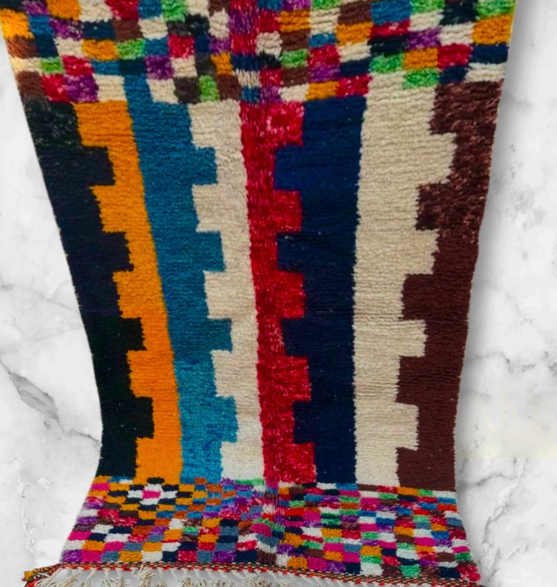 Beni Ouarain Rug size 250 x 150 cm || 8.2 x 4.92 ft