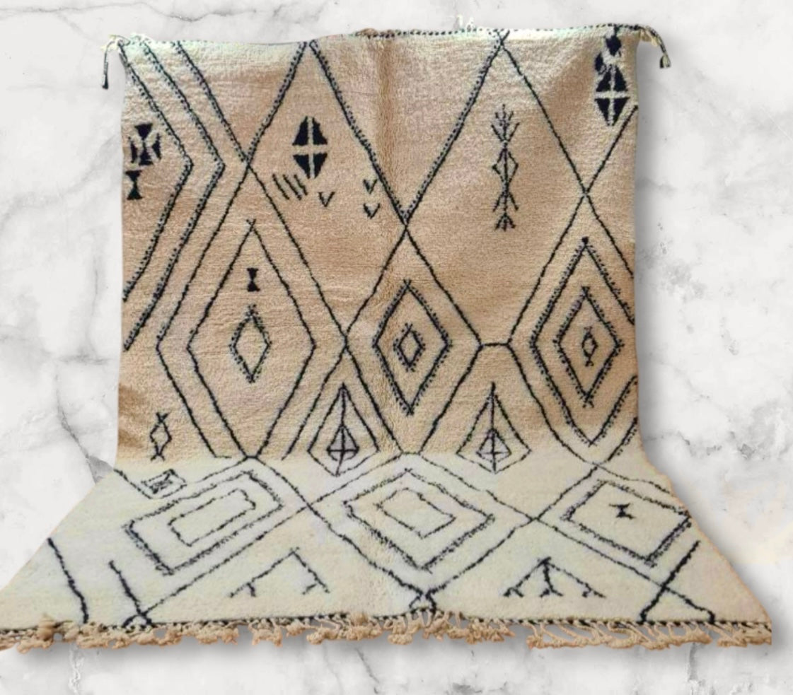 Carpet Beni Ouarain Rug LARGE size 300 x 200 cm || 9.84 x 6.56 ft