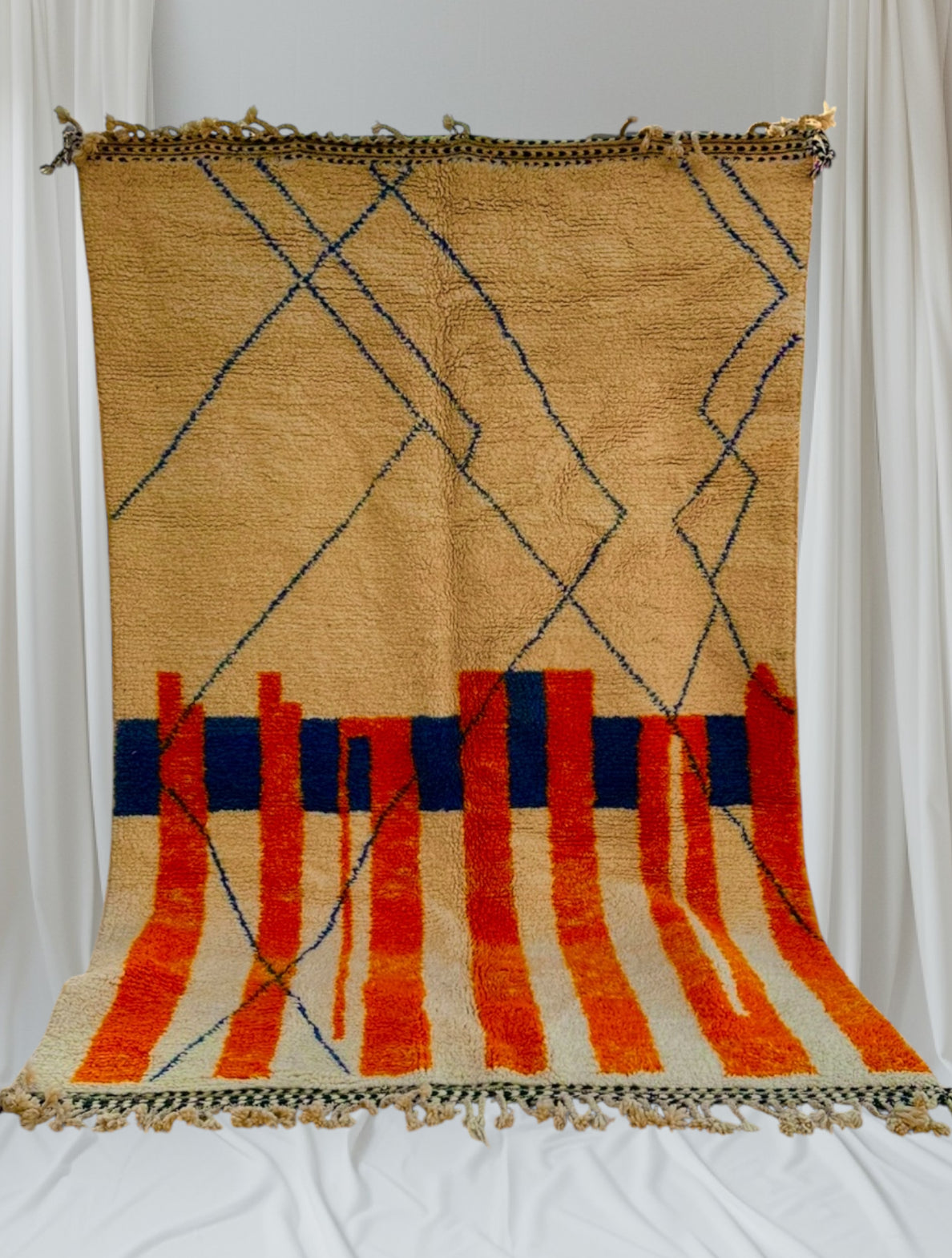 Carpet Beni Ouarain Rug LARGE size 300 x 200 cm || 9.84 x 6.56 ft