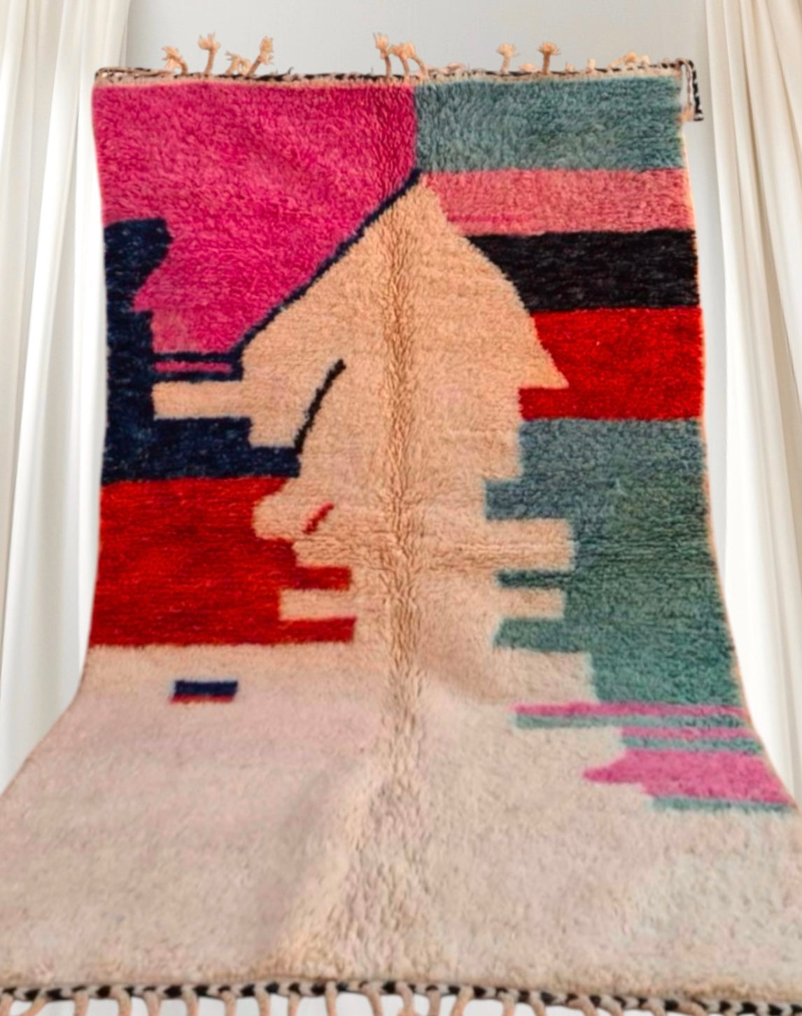 Beni Ouarain Rug size 250 x 150 cm || 8.2 x 4.92 ft