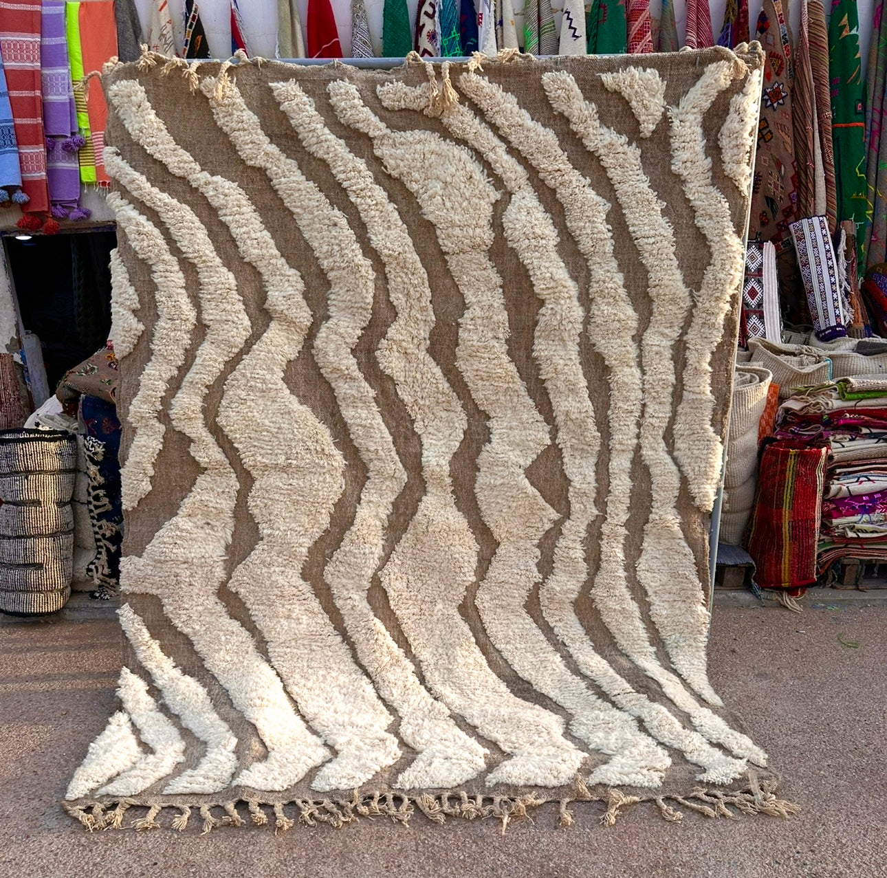 Carpet Beni Ouarain Rug LARGE size 290 x 230 cm || 9.51 x 7.54 ft