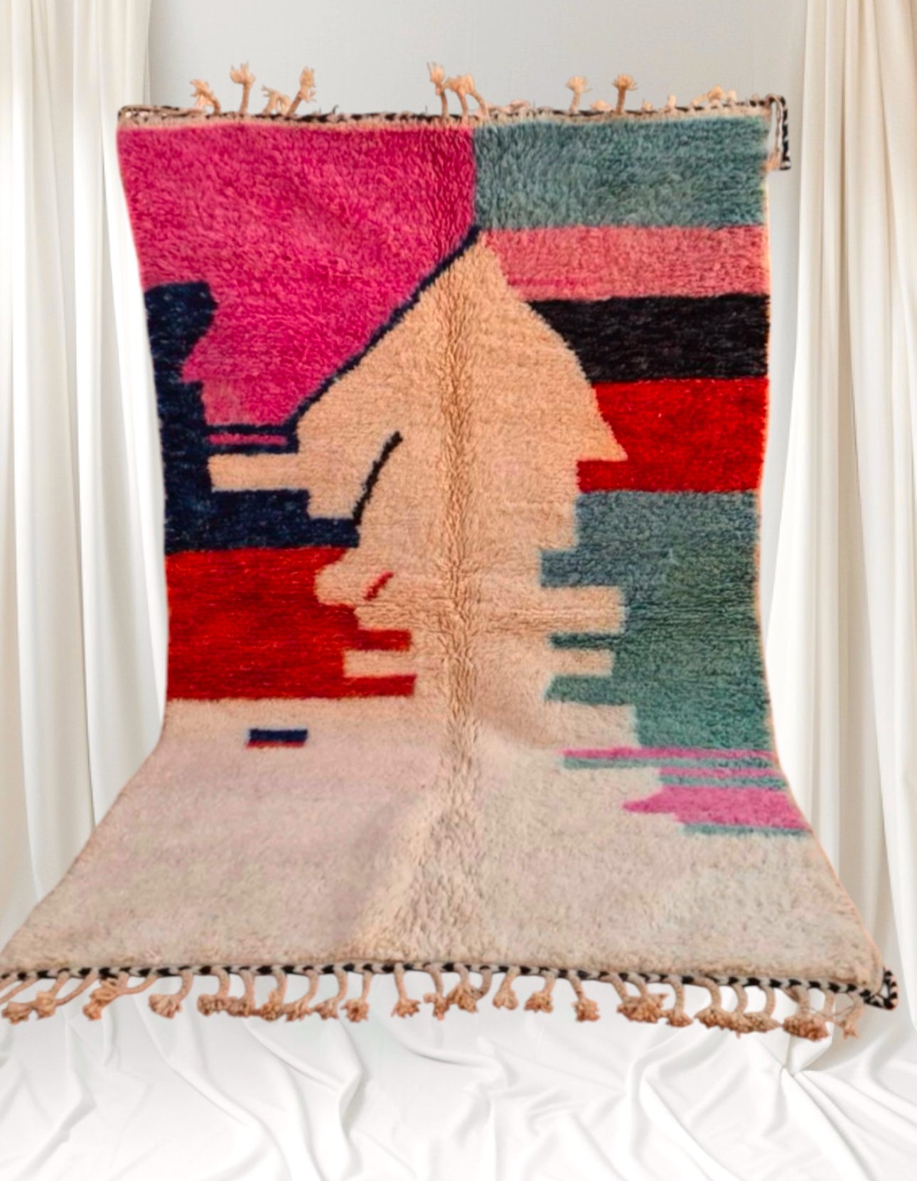 Beni Ouarain Rug size 250 x 150 cm || 8.2 x 4.92 ft
