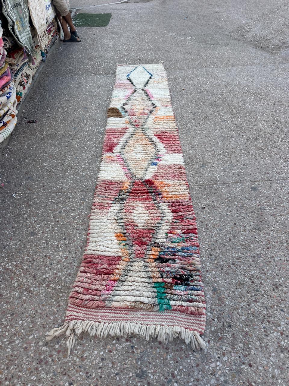 Handmade Azilal Rug, size 300 x 60 cm ||