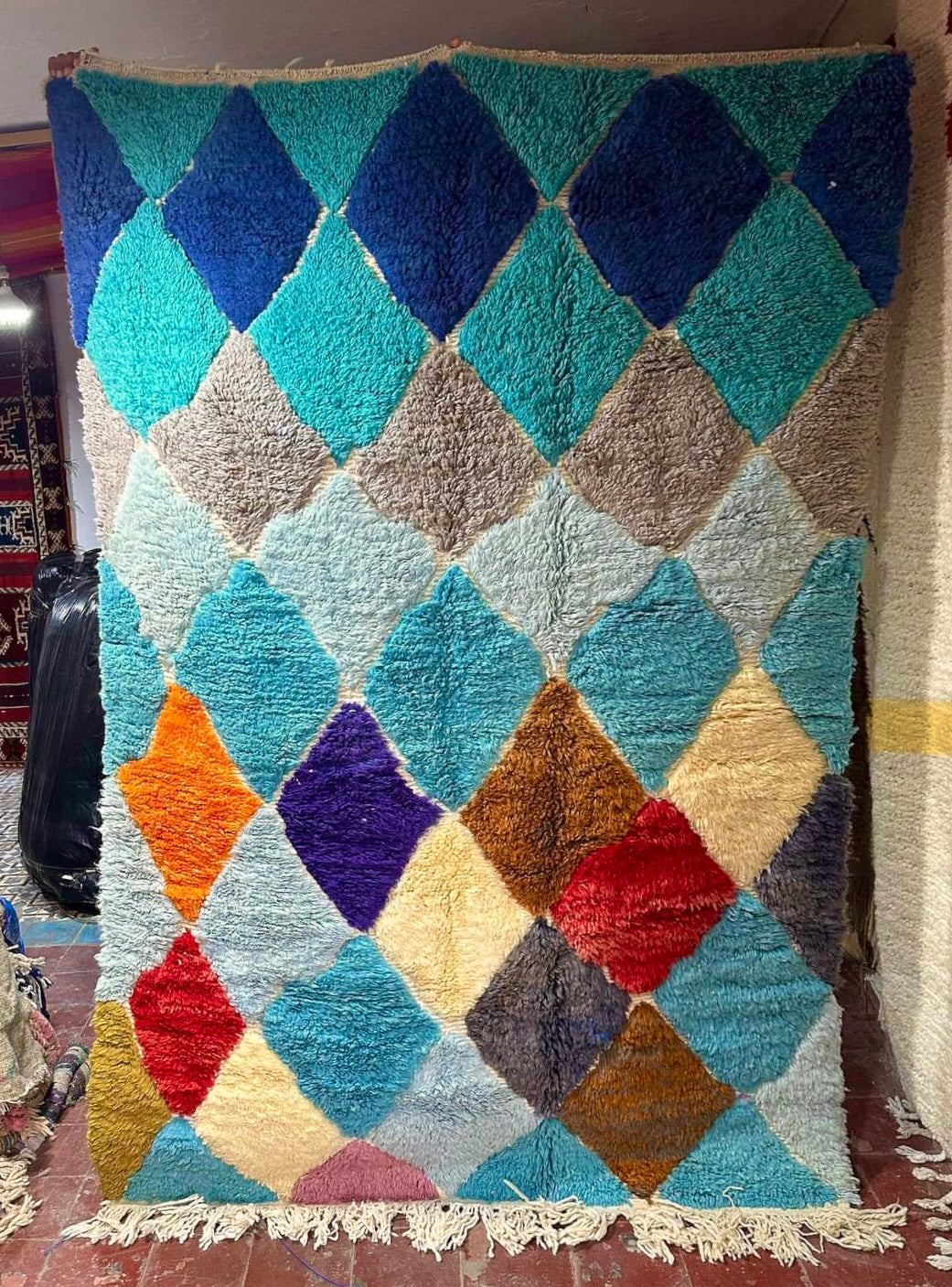 Beni Ouarain Rug size 250 x 150 cm || 8.2 x 4.92 ft