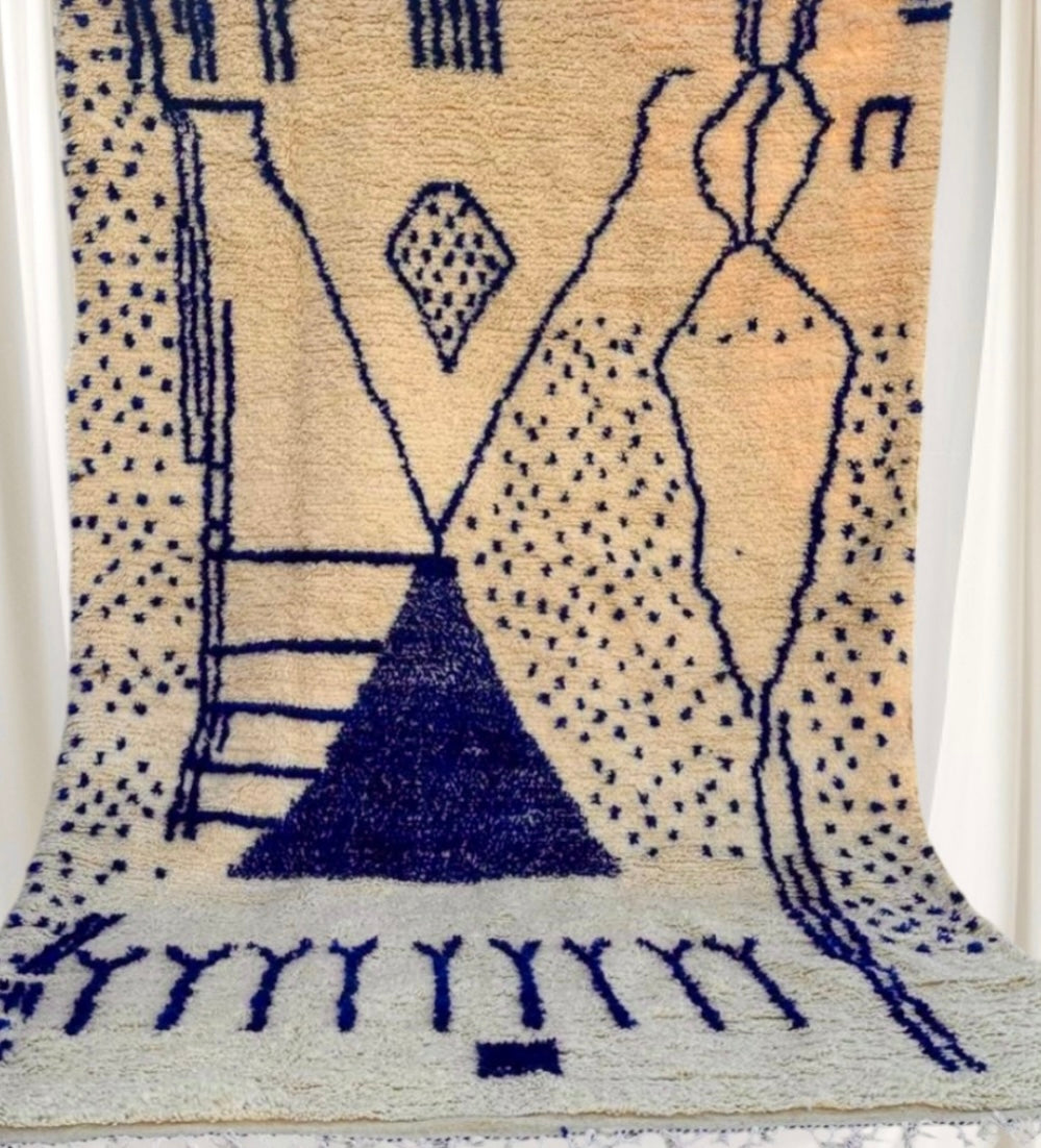 Handmade Azilal Rug, size 300 x 200 cm || 9.84 x 6.56 ft
