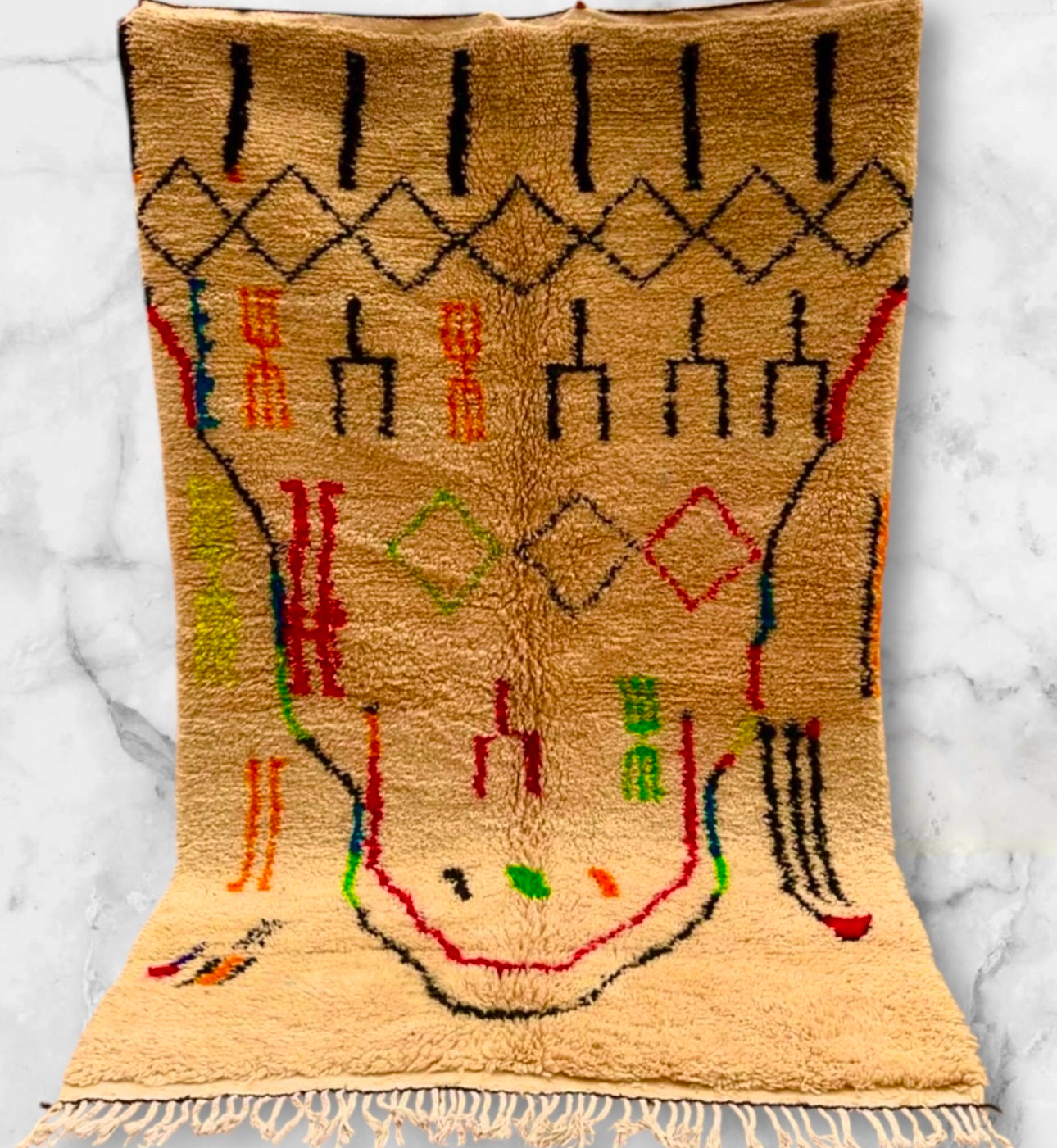 Handmade Azilal Rug, size 250 x 150 cm || 8.2 x 4.92 ft