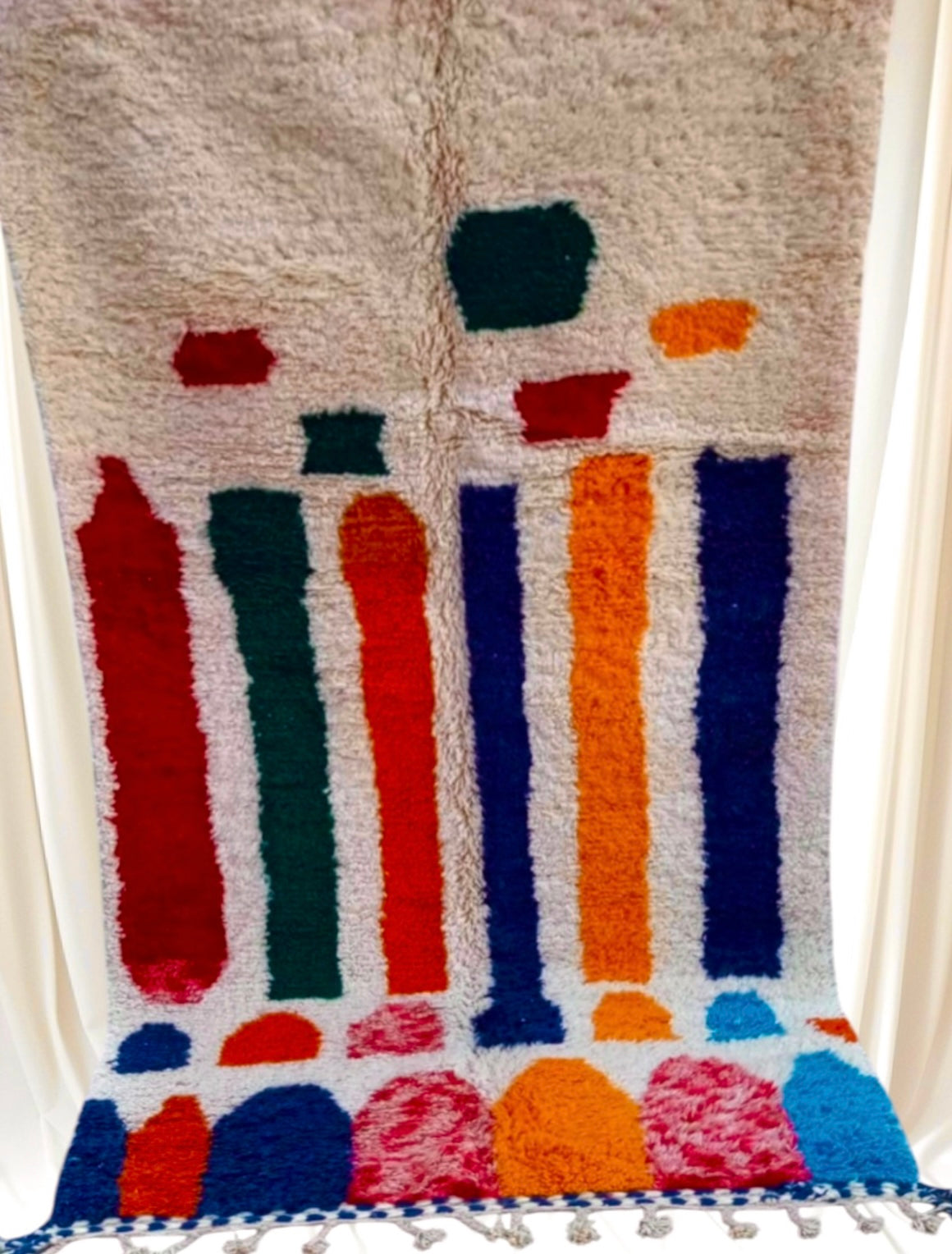 Beni Ouarain Rug size 250 x 150 cm || 8.2 x 4.92 ft