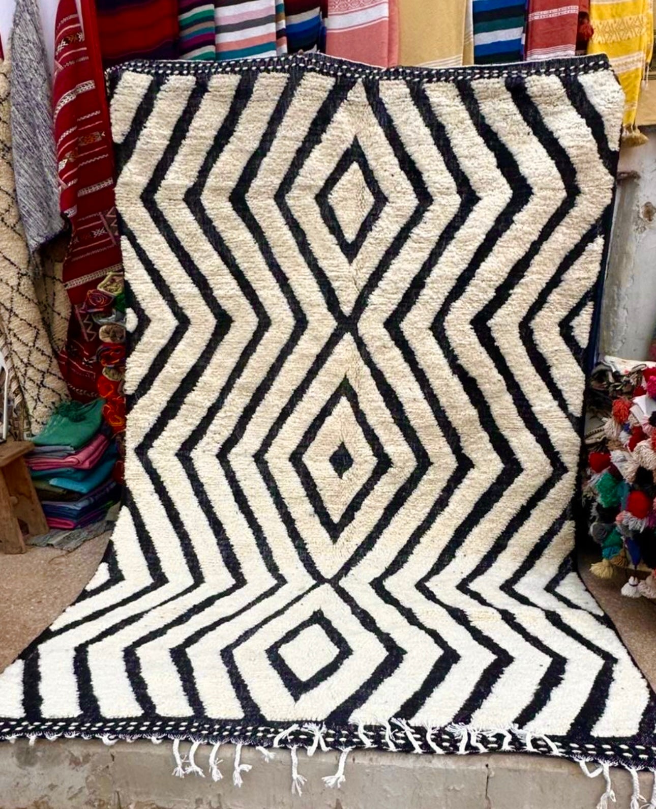 Carpet Beni Ouarain Rug LARGE size 300 x 200 cm || 9.84 x 6.56 ft