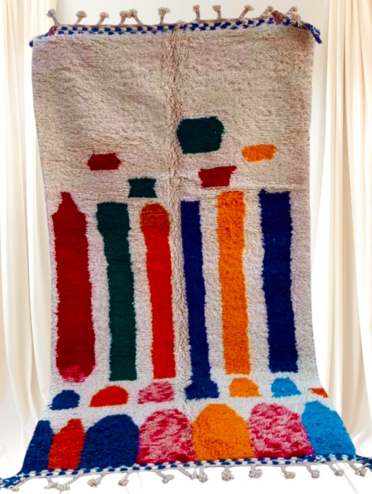 Beni Ouarain Rug size 250 x 150 cm || 8.2 x 4.92 ft