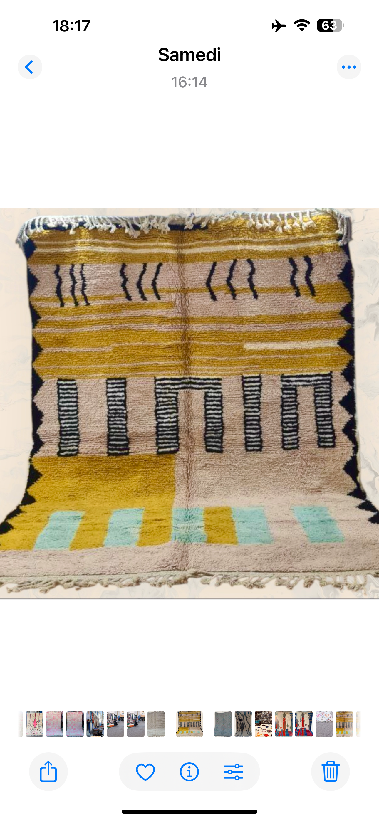 Carpet Beni Ouarain Rug LARGE size 300 x 200 cm || 9.84 x 6.56 ft