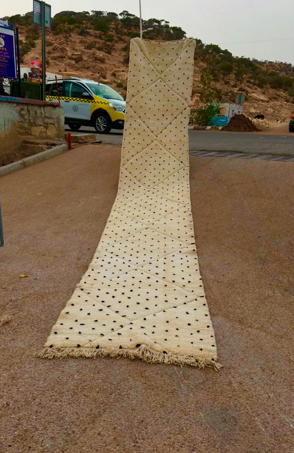 Carpet beni ourain size 596x110cm