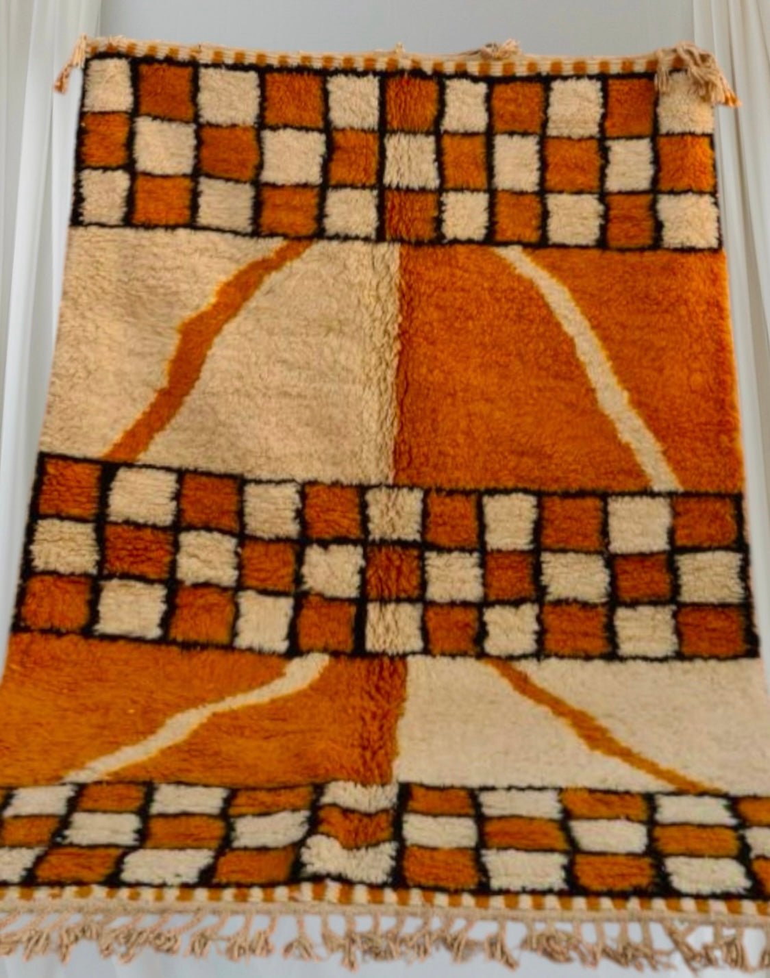 Beni Ouarain Rug size 250 x 150 cm || 8.2 x 4.92 ft
