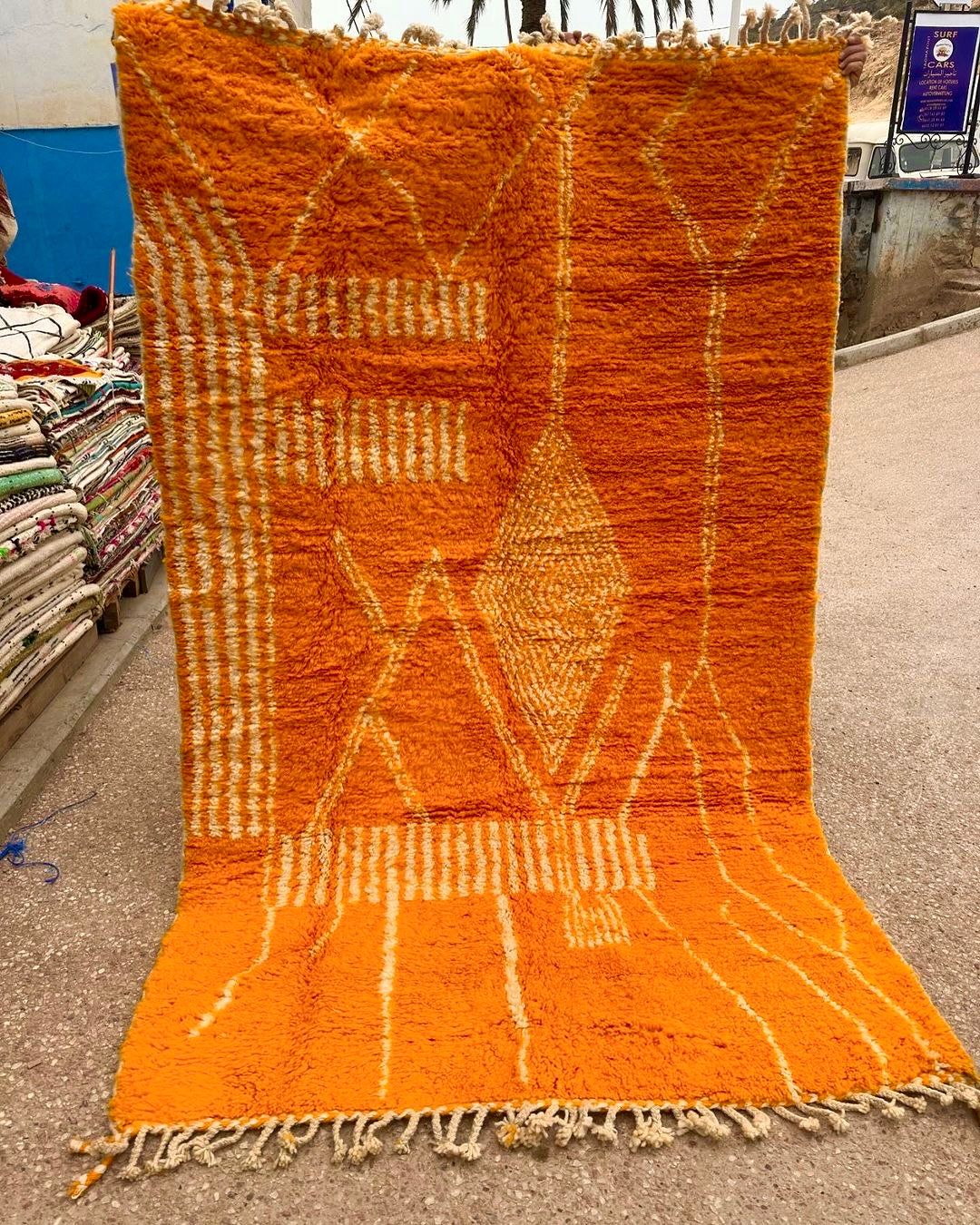 Beni Ouarain Rug size 250 x 150 cm || 8.2 x 4.92 ft
