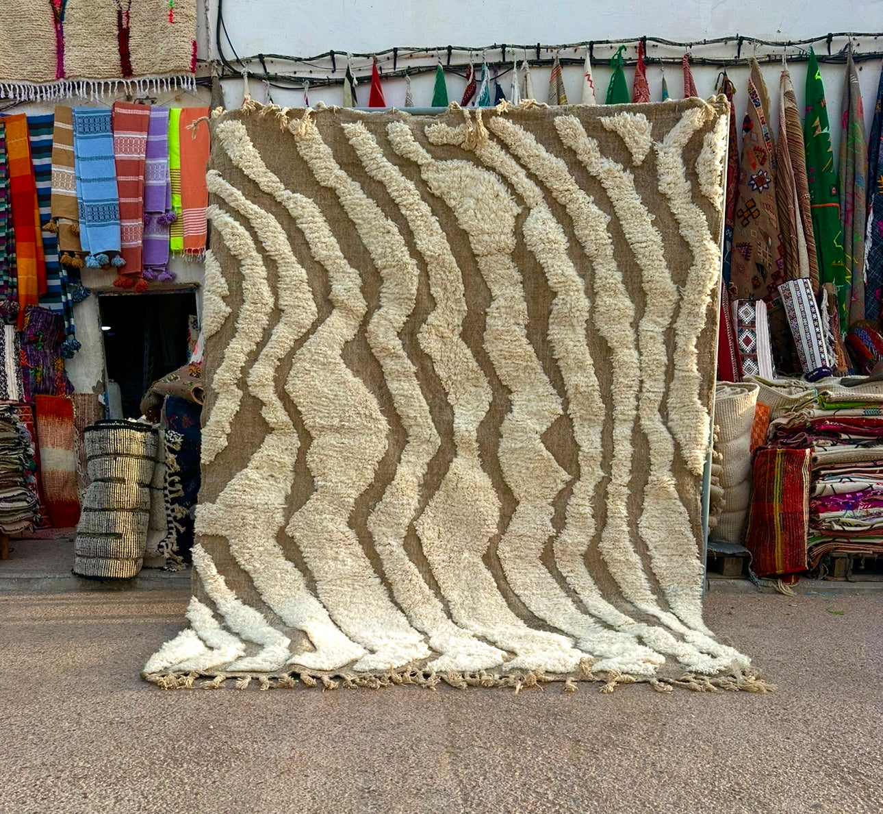 Carpet Beni Ouarain Rug LARGE size 290 x 230 cm || 9.51 x 7.54 ft