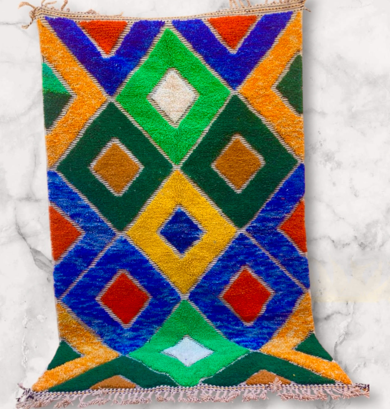 Beni Ouarain Rug size 250 x 150 cm || 8.2 x 4.92 ft
