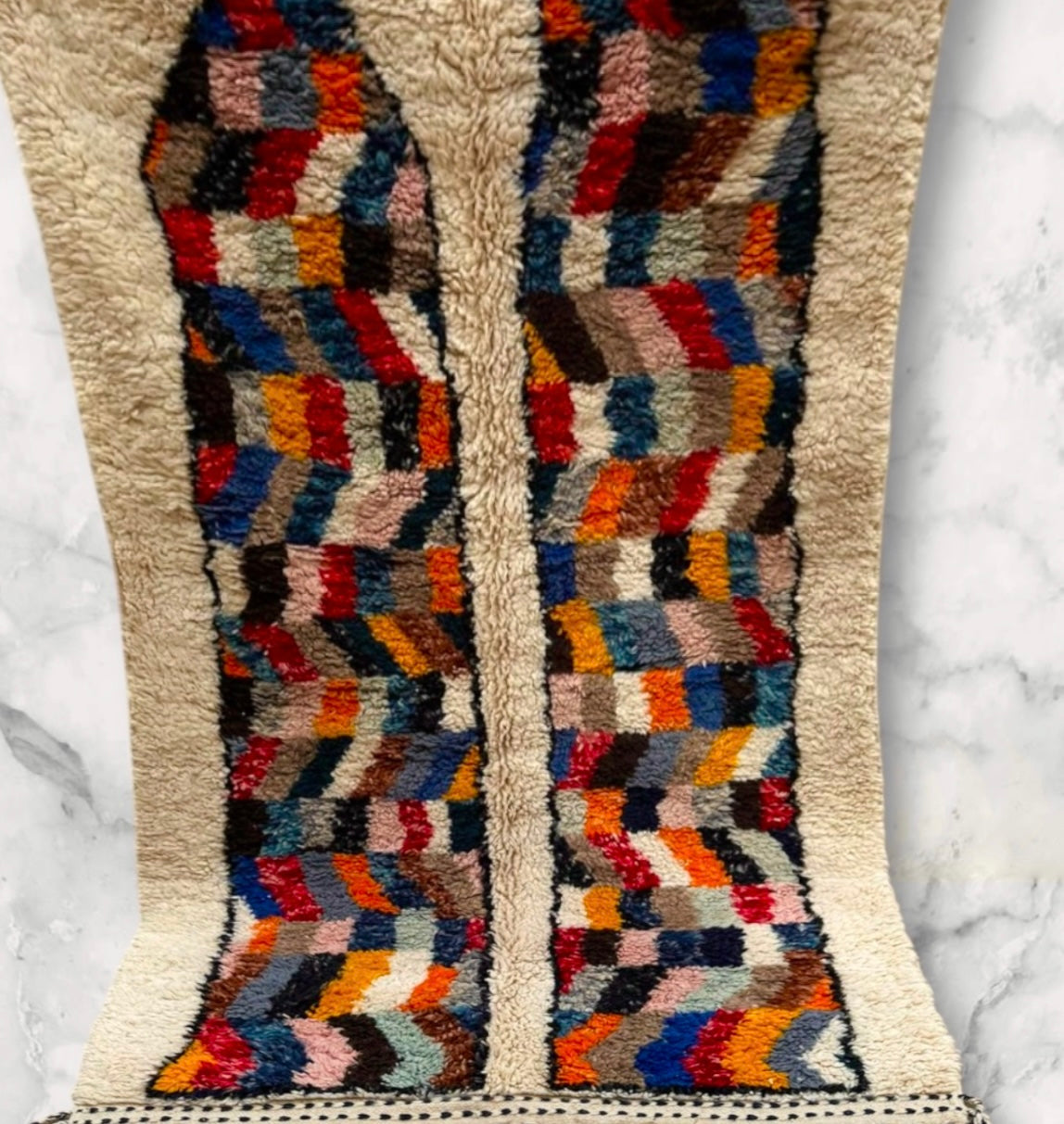 Beni Ouarain Rug size 250 x 150 cm || 8.2 x 4.92 ft