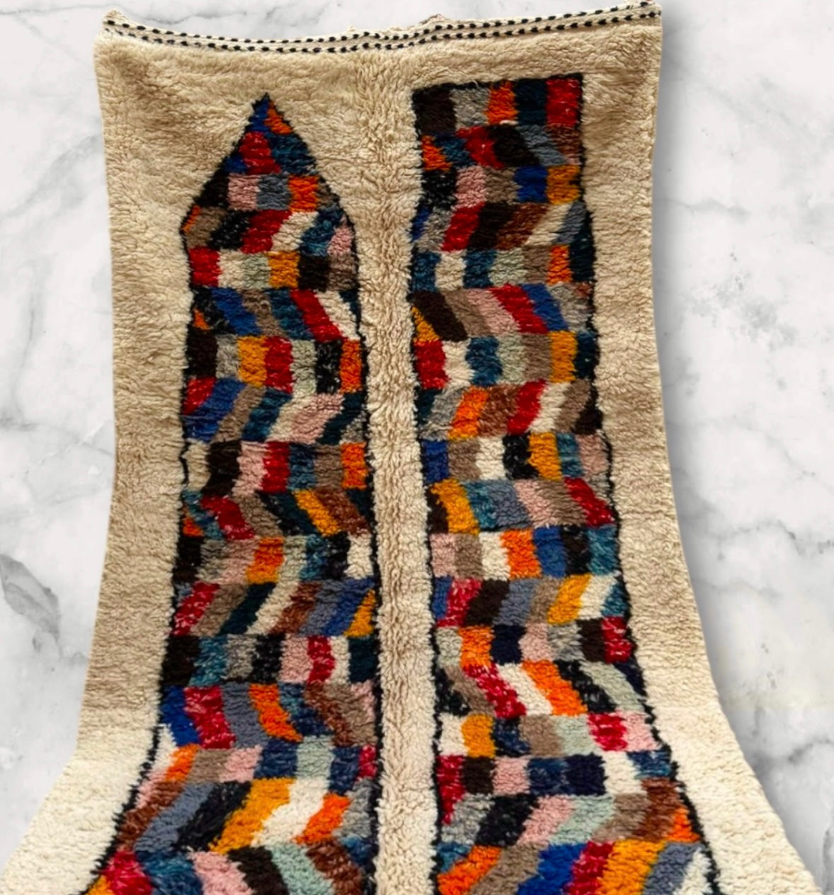 Beni Ouarain Rug size 250 x 150 cm || 8.2 x 4.92 ft
