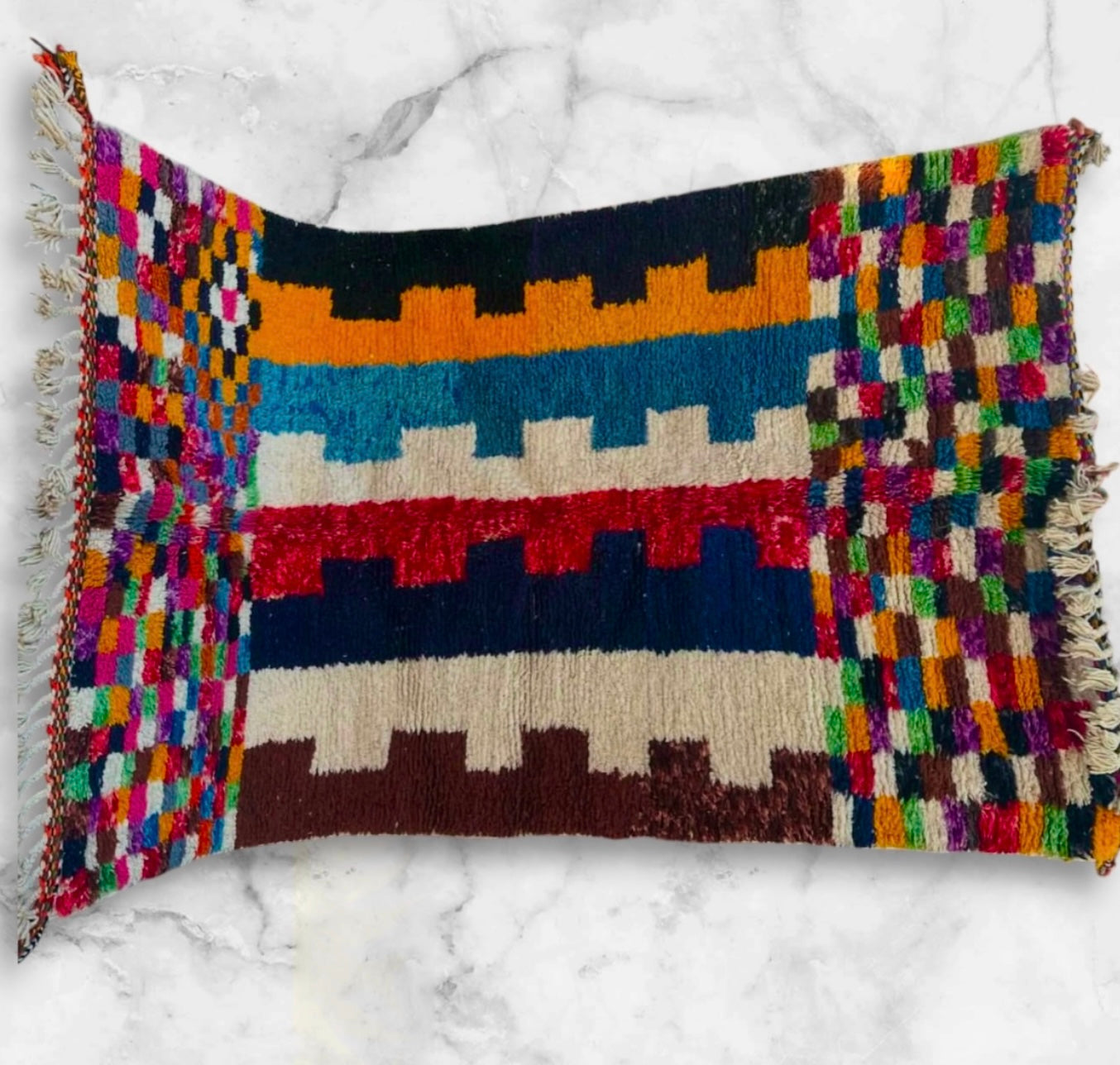 Beni Ouarain Rug size 250 x 150 cm || 8.2 x 4.92 ft
