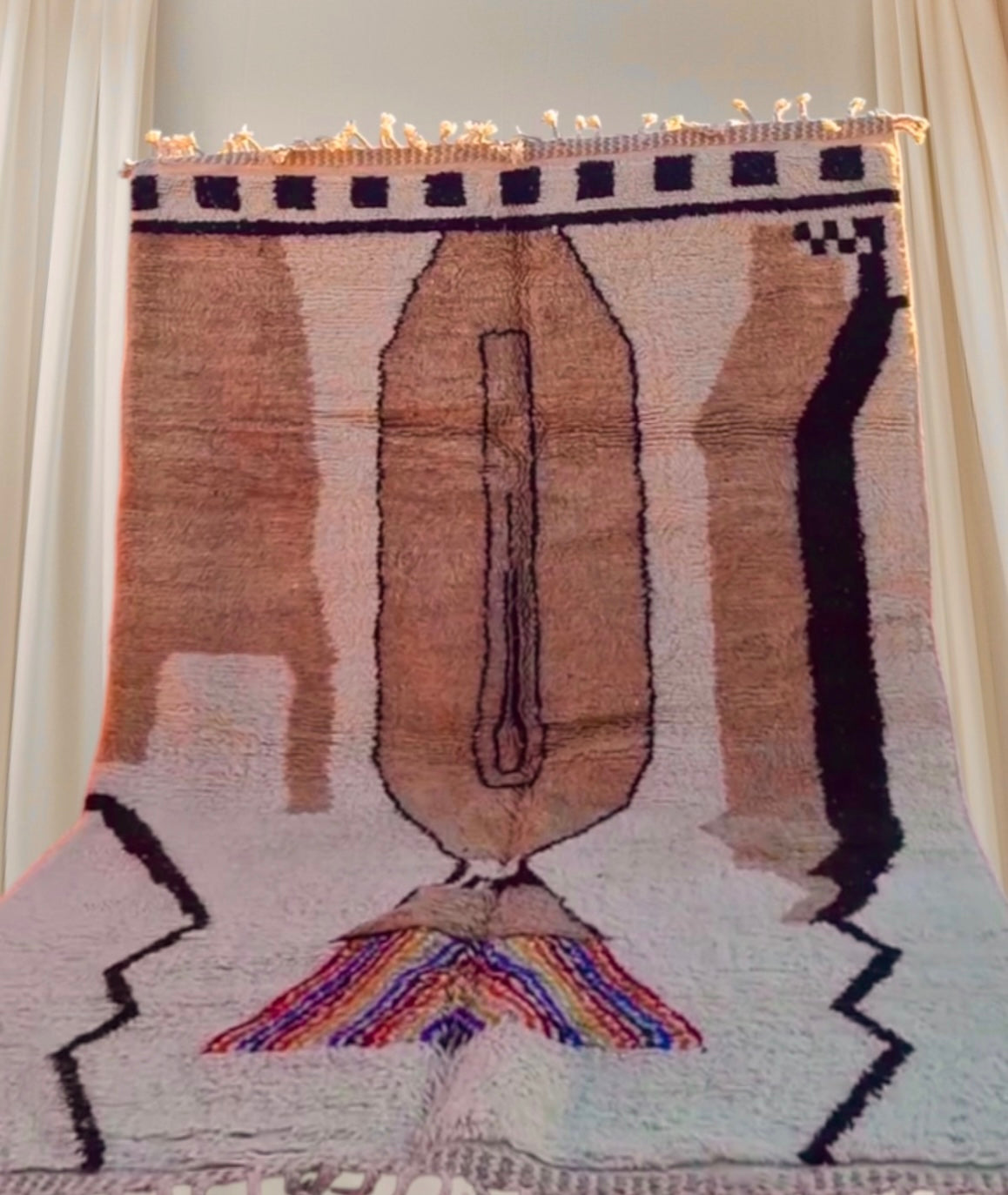 Carpet Beni Ouarain Rug LARGE size 300 x 200 cm || 9.84 x 6.56 ft