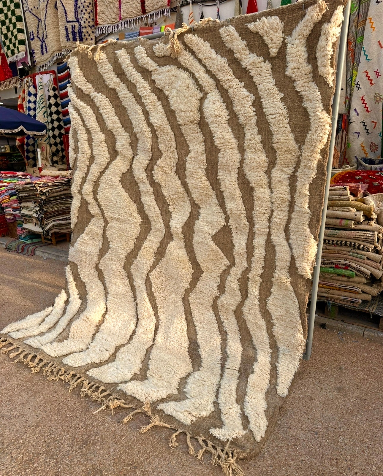 Carpet Beni Ouarain Rug LARGE size 290 x 230 cm || 9.51 x 7.54 ft