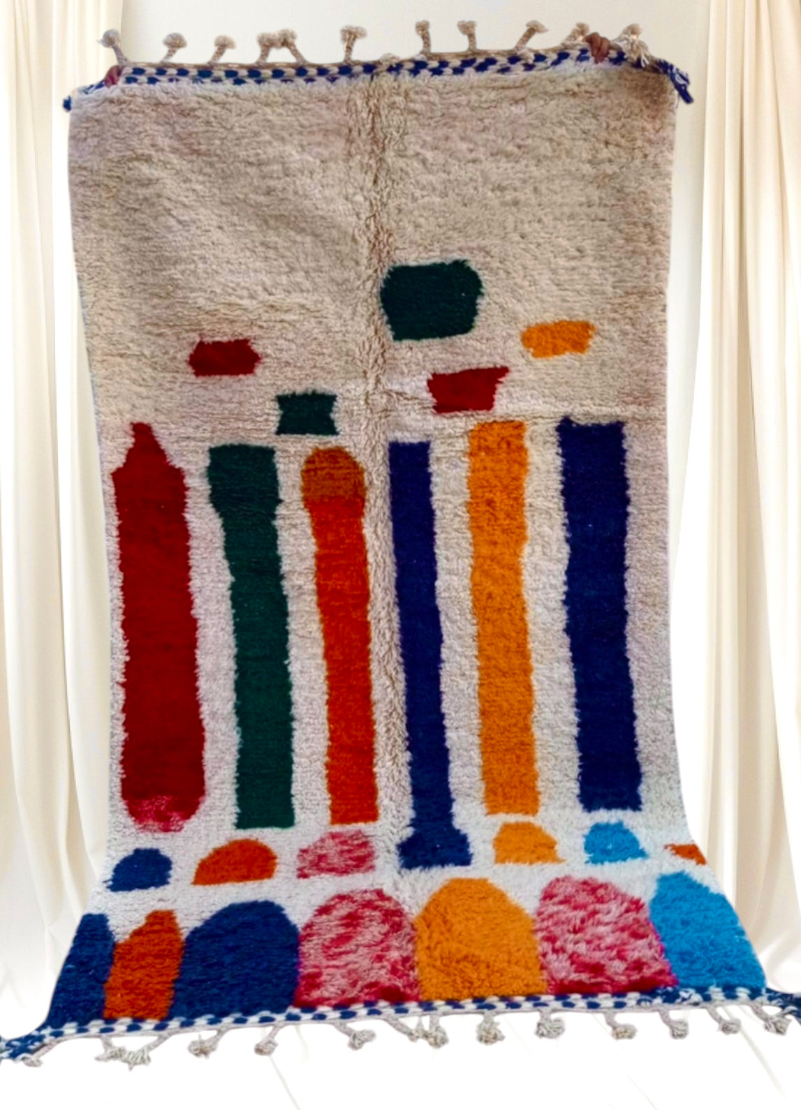 Beni Ouarain Rug size 250 x 150 cm || 8.2 x 4.92 ft
