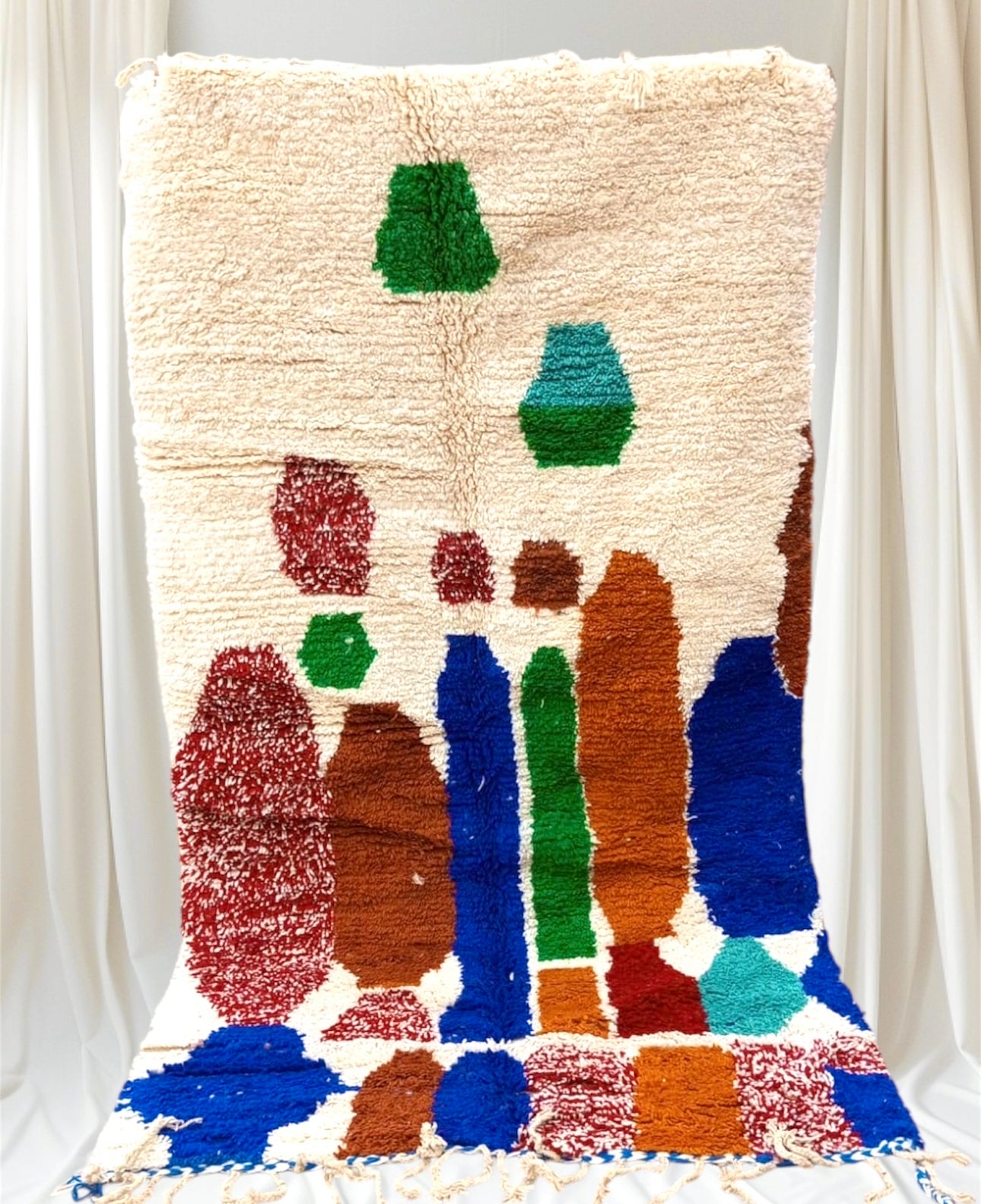 Beni Ouarain Rug size 250 x 150 cm || 8.2 x 4.92 ft