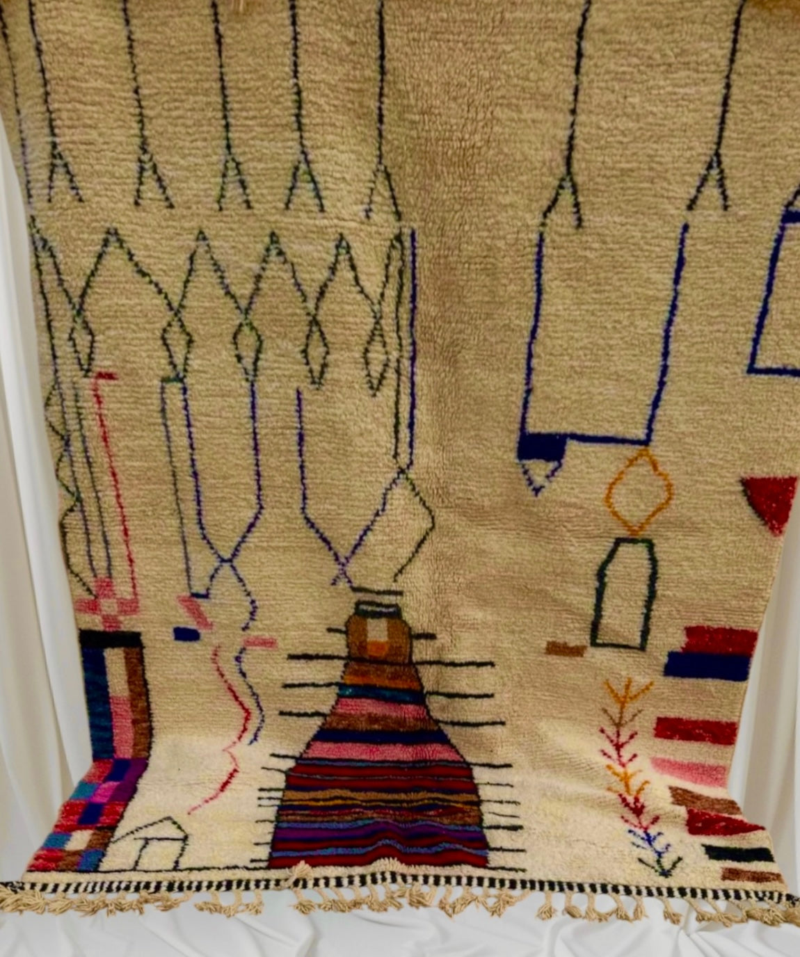 Carpet Beni Ouarain Rug LARGE size 300 x 200 cm || 9.84 x 6.56 ft