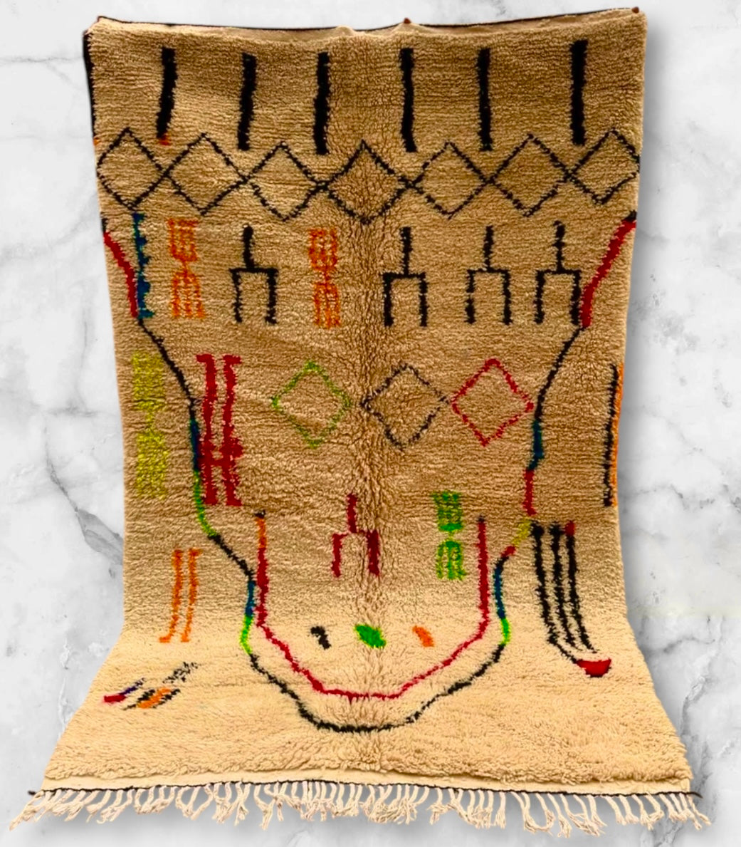 Handmade Azilal Rug, size 250 x 150 cm || 8.2 x 4.92 ft