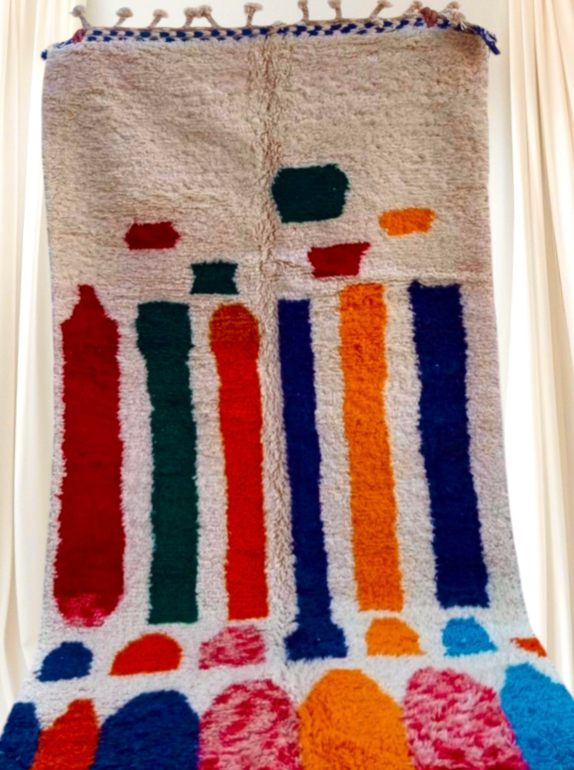 Beni Ouarain Rug size 250 x 150 cm || 8.2 x 4.92 ft