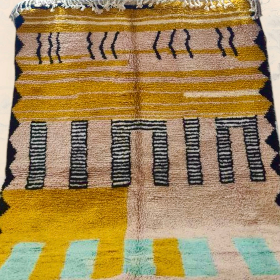 Carpet Beni Ouarain Rug LARGE size 300 x 200 cm || 9.84 x 6.56 ft