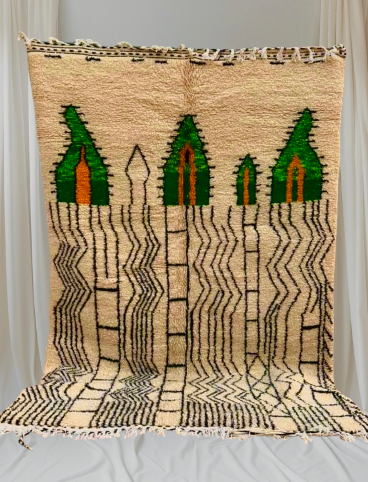 Beni Ouarain Rug size 300 x 200 cm || 9.84 x 6.56 ft