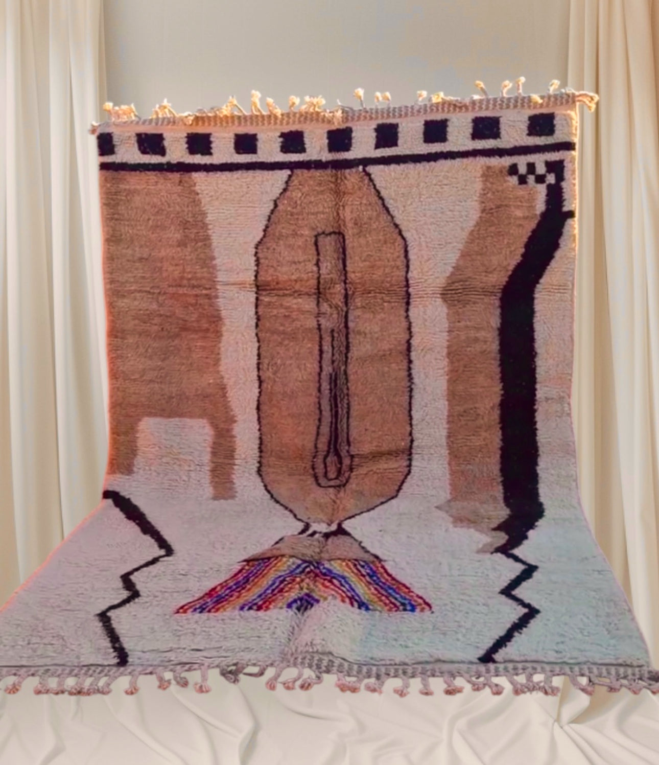 Carpet Beni Ouarain Rug LARGE size 300 x 200 cm || 9.84 x 6.56 ft