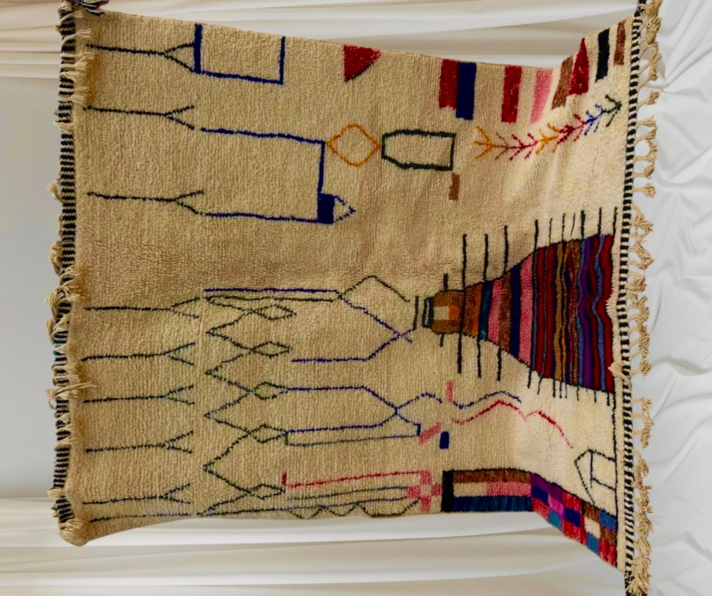 Carpet Beni Ouarain Rug LARGE size 300 x 200 cm || 9.84 x 6.56 ft