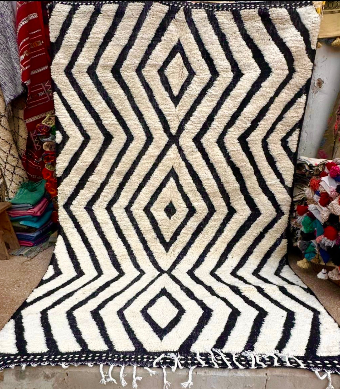 Carpet Beni Ouarain Rug LARGE size 300 x 200 cm || 9.84 x 6.56 ft