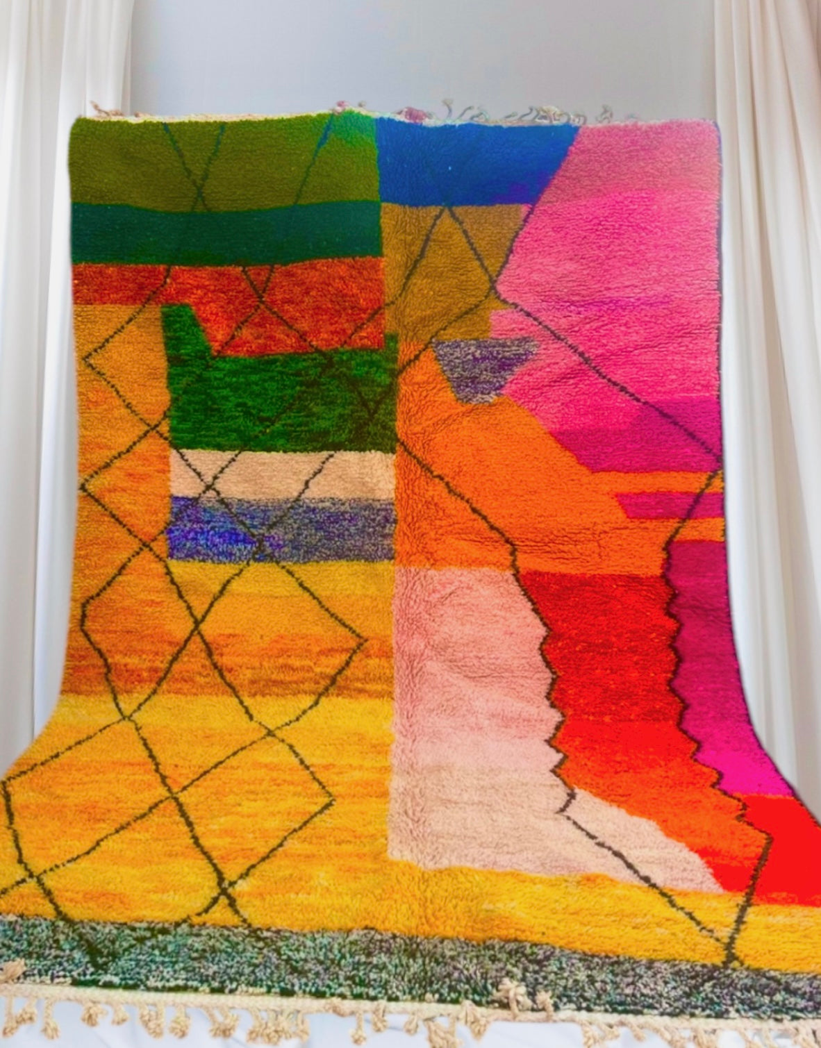 Carpet Beni Ouarain Rug LARGE size 300 x 200 cm || 9.84 x 6.56 ft