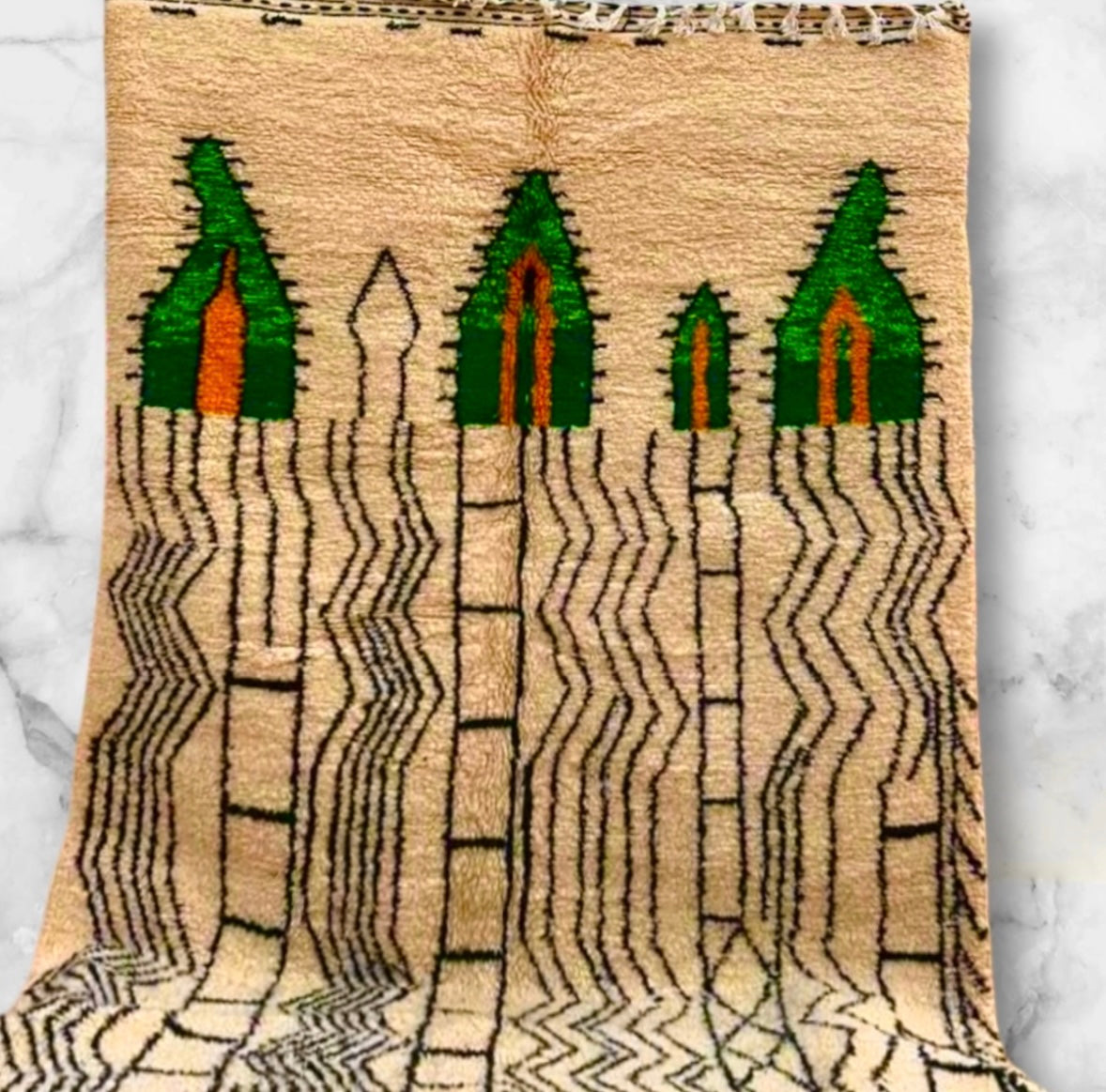 Carpet Beni Ouarain Rug LARGE size 300 x 200 cm || 9.84 x 6.56 ft