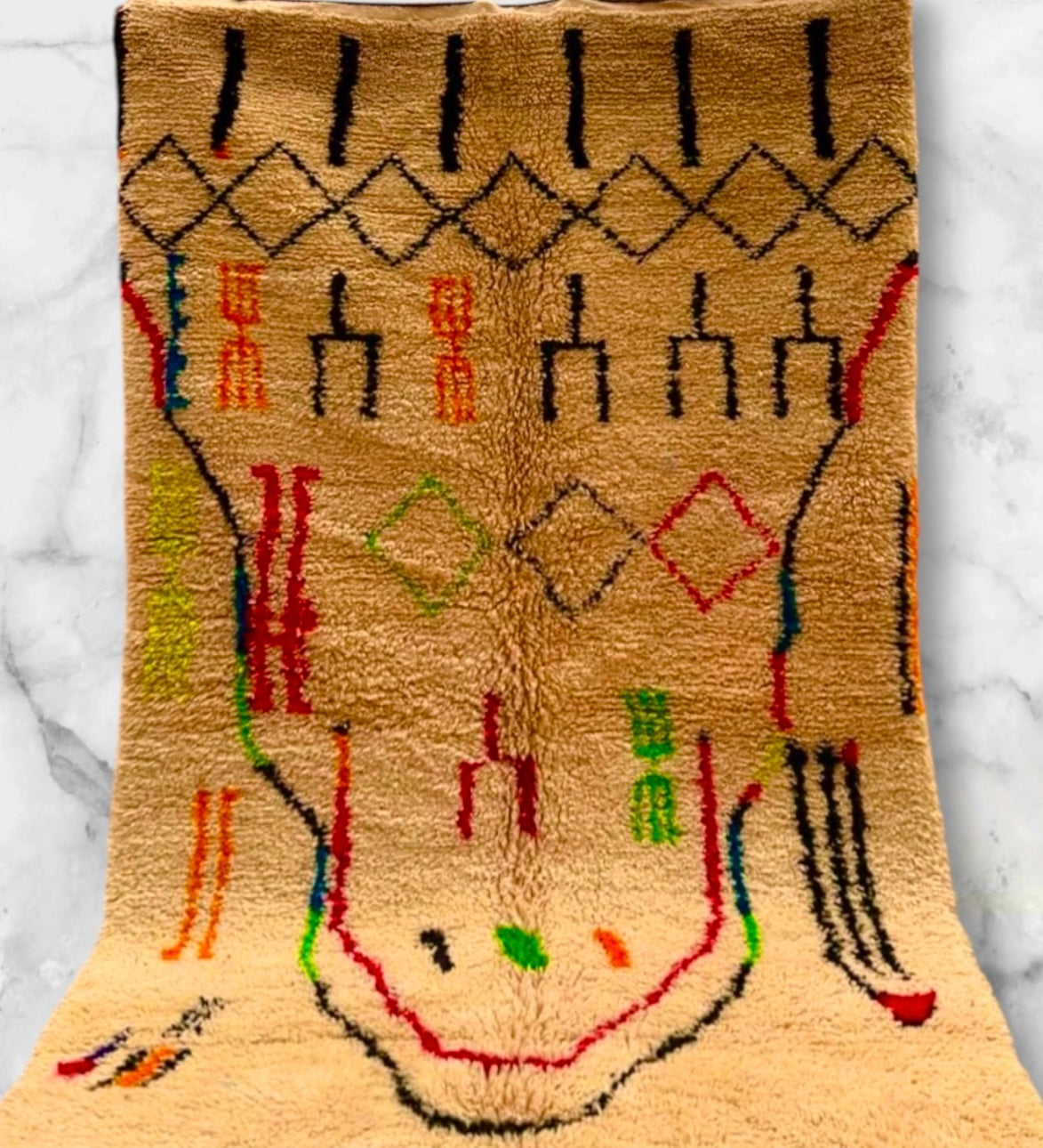 Handmade Azilal Rug, size 250 x 150 cm || 8.2 x 4.92 ft