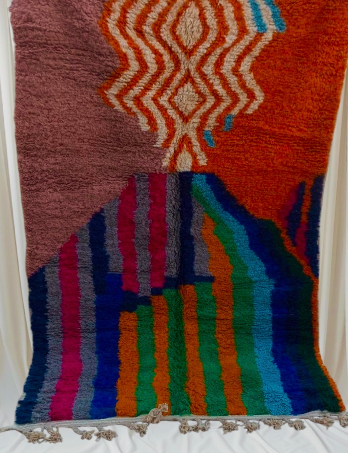 Beni Ouarain Rug size 250 x 150 cm || 8.2 x 4.92 ft