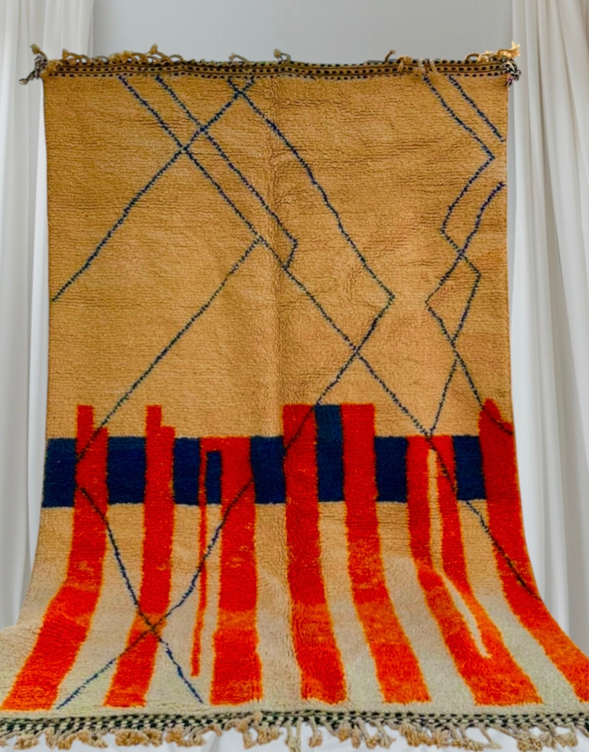 Carpet Beni Ouarain Rug LARGE size 300 x 200 cm || 9.84 x 6.56 ft