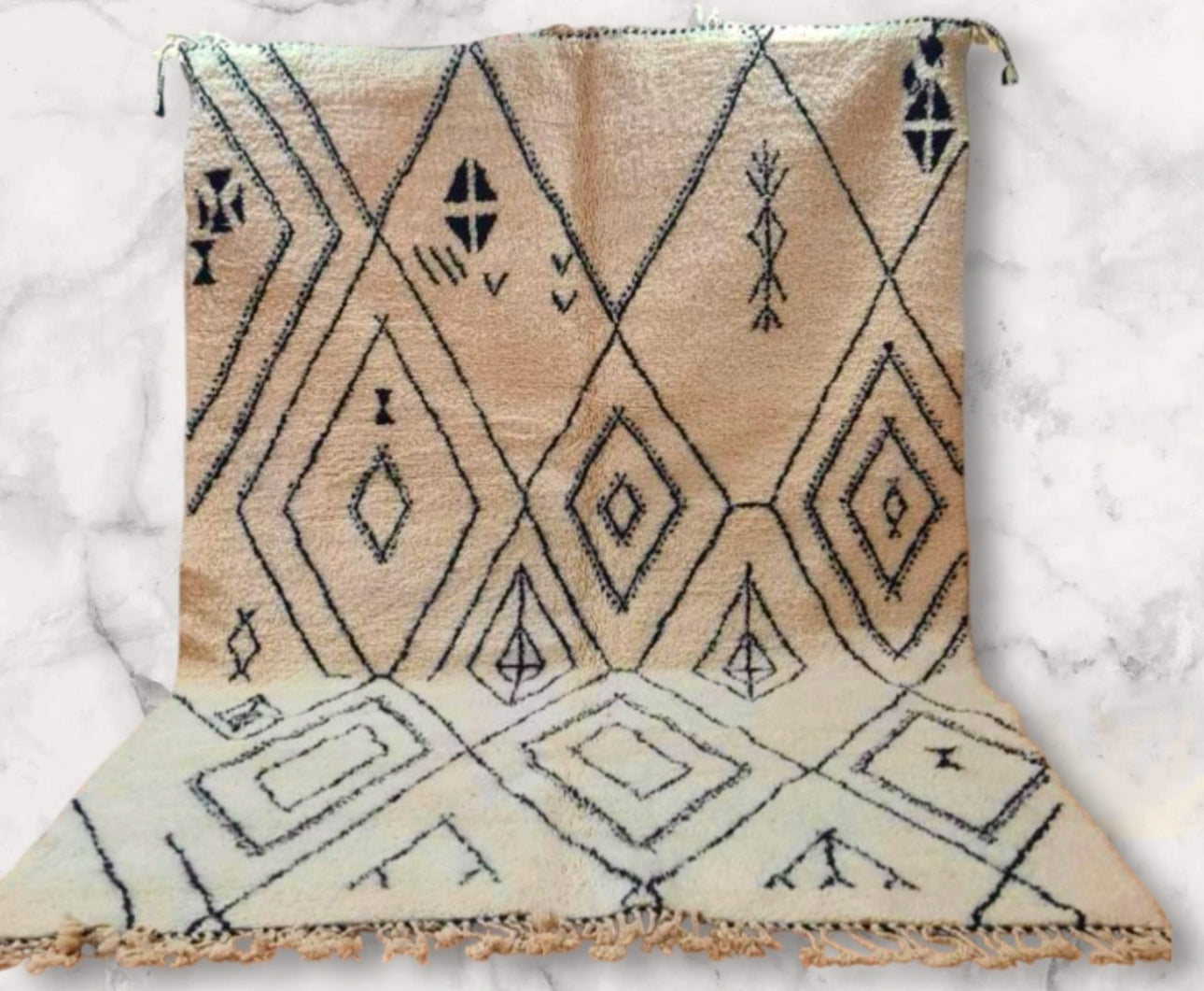 Carpet Beni Ouarain Rug LARGE size 300 x 200 cm || 9.84 x 6.56 ft