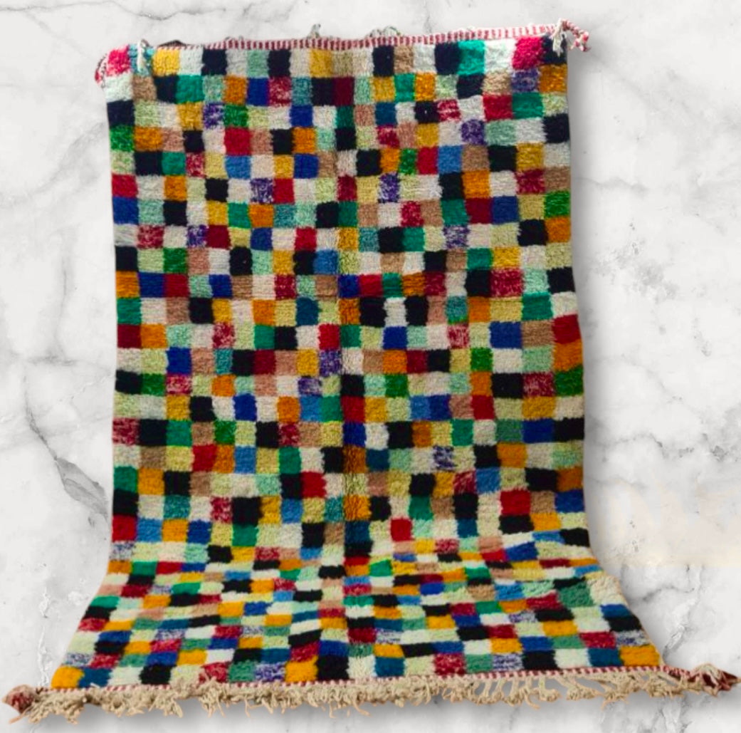 Beni Ouarain Rug size 250 x 150 cm || 8.2 x 4.92 ft