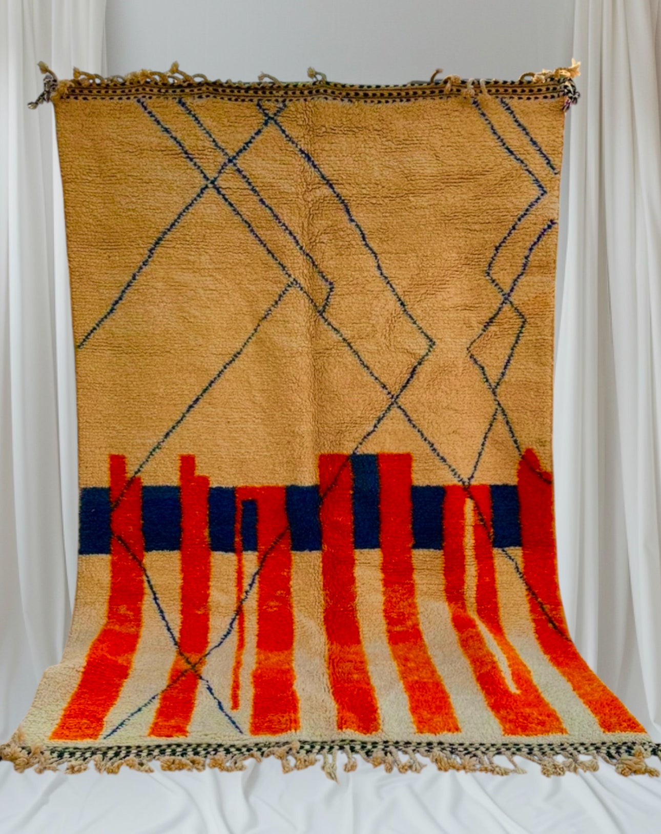 Carpet Beni Ouarain Rug LARGE size 300 x 200 cm || 9.84 x 6.56 ft