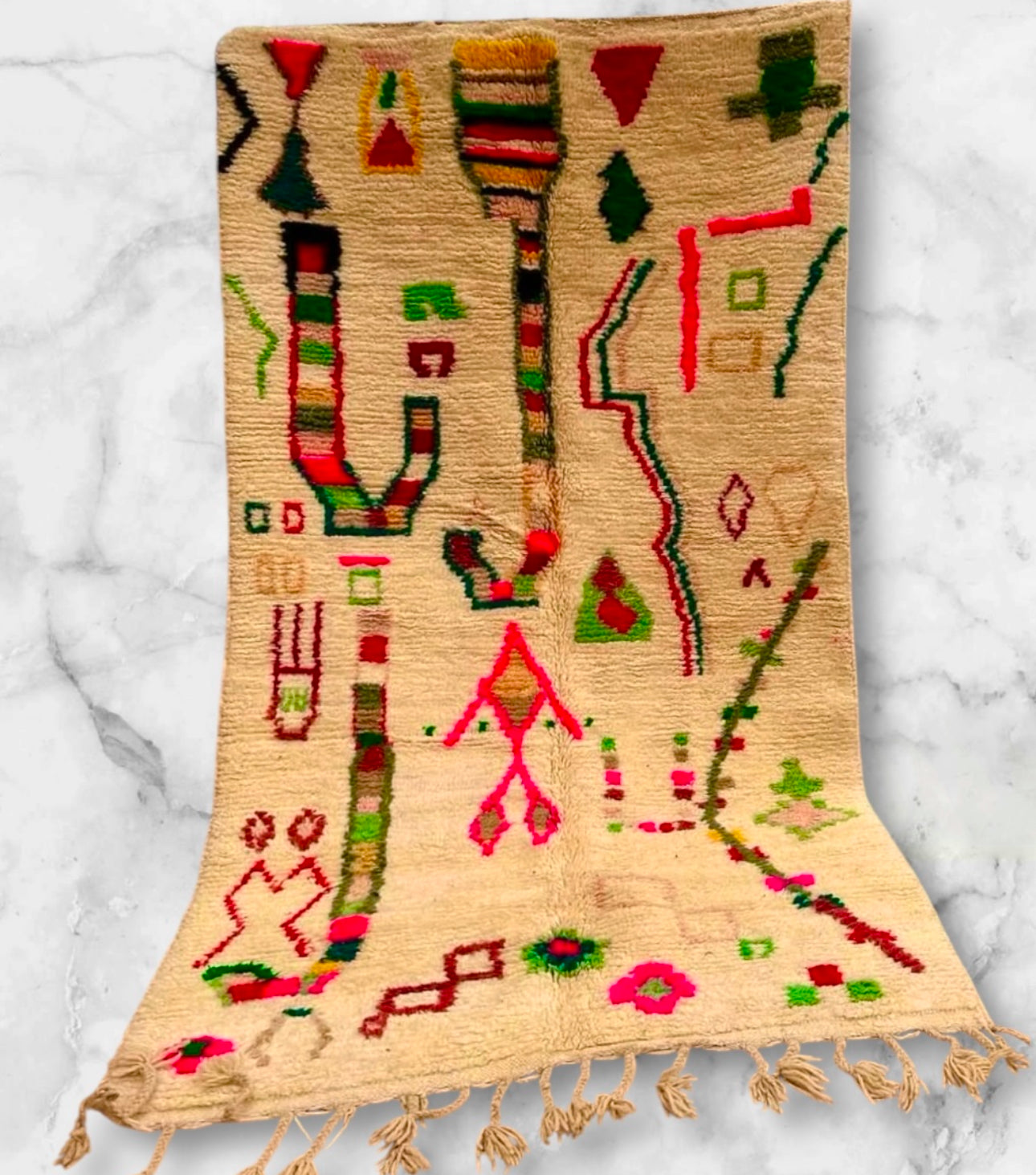 Handmade Azilal Rug, size 250 x 150 cm || 8.2 x 4.92 ft