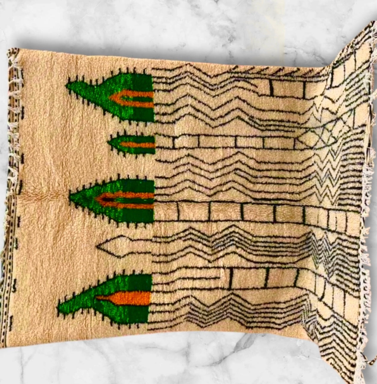Carpet Beni Ouarain Rug LARGE size 300 x 200 cm || 9.84 x 6.56 ft
