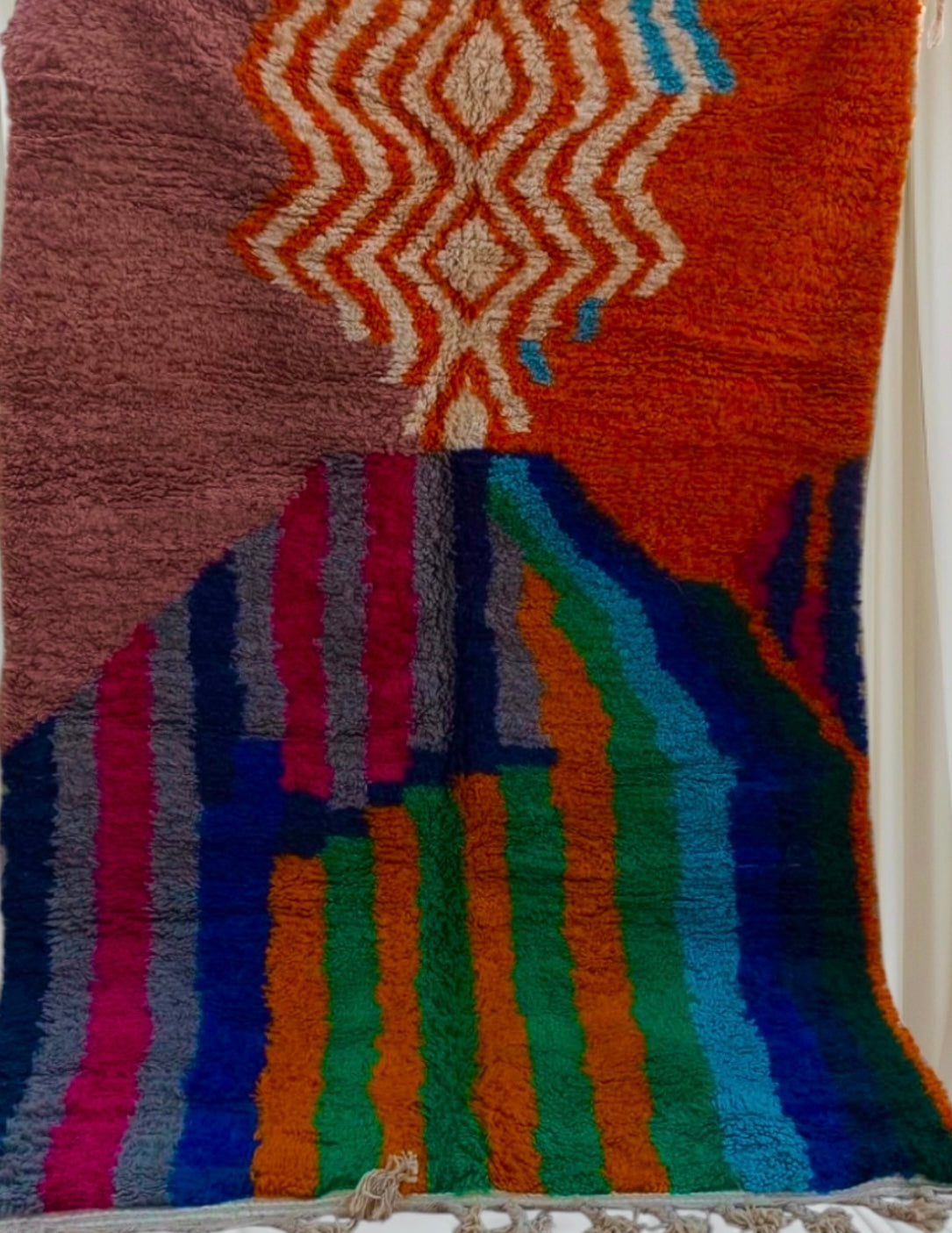 Beni Ouarain Rug size 250 x 150 cm || 8.2 x 4.92 ft
