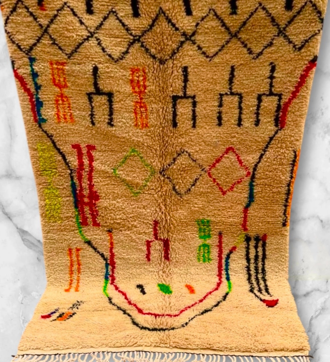 Handmade Azilal Rug, size 250 x 150 cm || 8.2 x 4.92 ft