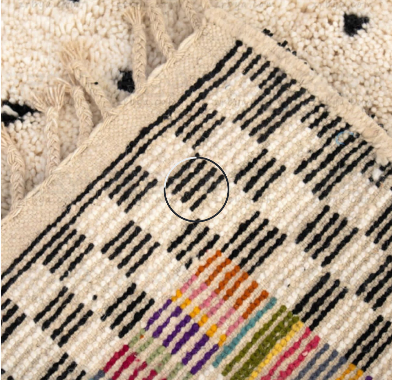 Beni Ouarain Rug size 250 x 150 cm || 8.2 x 4.92 ft