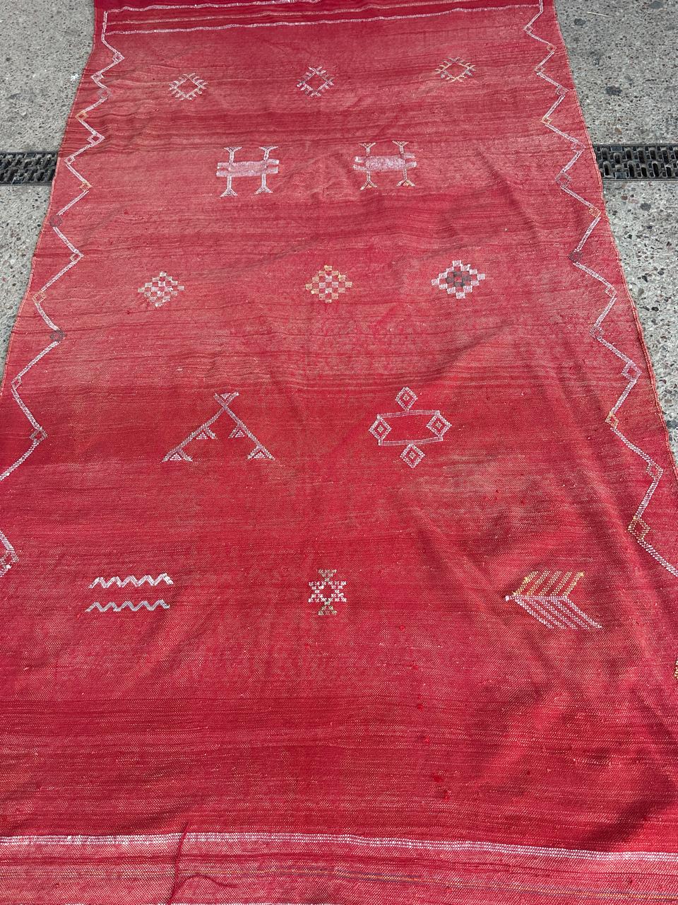 Handmade cactus Rug, size 250 x 150 cm || 8.2 x 4.92 ft