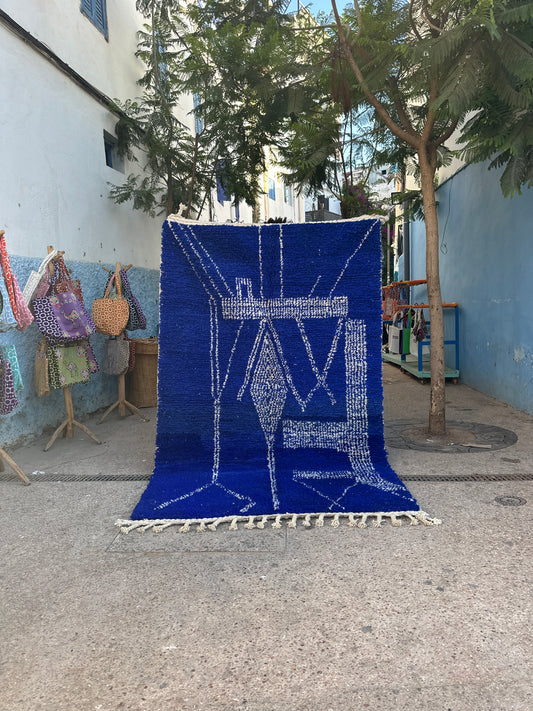 Handmade Beni Ouarain, size 250 x 150 cm || 8.2 x 4.92 ft