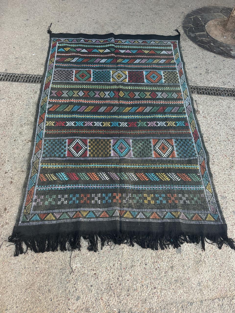 Handmade cactus Rug, size 250 x 150 cm || 8.2 x 4.92 ft